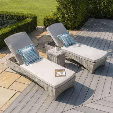 Oxford Rattan Sunlounger Set