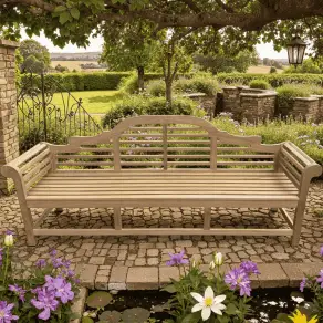 Lutyens 2.4m Teak Outdoor Garden Bench
