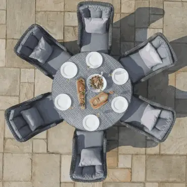 Victoria 6 Seat High Back Round Dining
