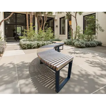 Mandalay Curved Backless Bench