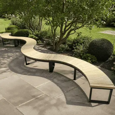 Mandalay Curved Backless Bench
