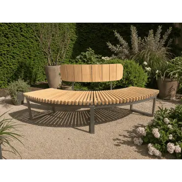 Mandalay Curved Backless Bench