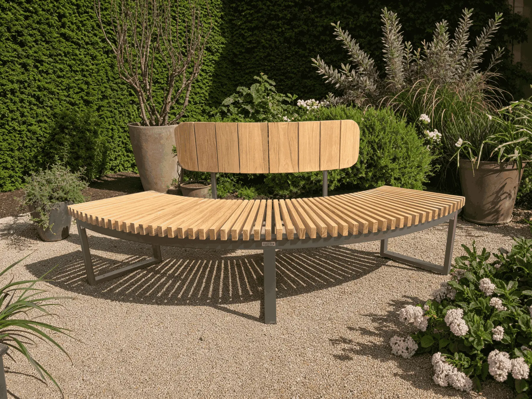 Mandalay Curved Backless Bench