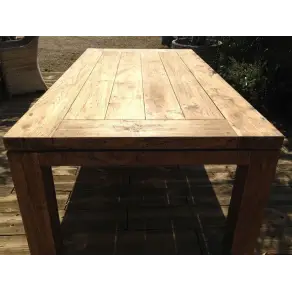 York 2m Table reclaimed teak garden furniture