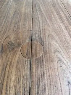 York 1m Square Teak Table