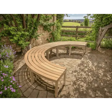 Curved Backless Bench