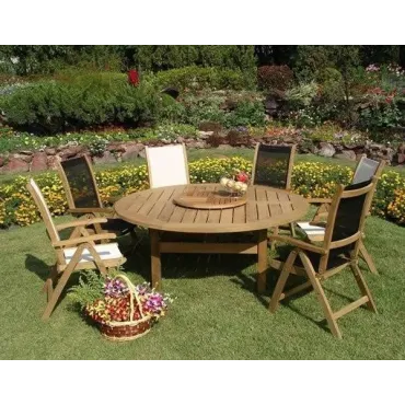 TNT 6 Recliner Set and 1.8m Chunky Table