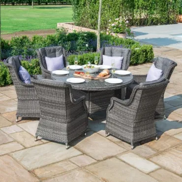 Victoria 6 Seat High Back Round Dining