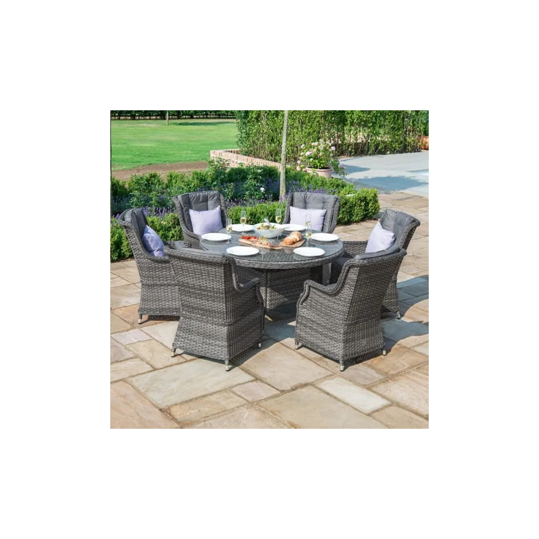 Victoria 6 Seat High Back Round Dining  - 13
