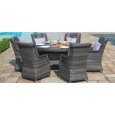 Victoria 6 Seat High Back Round Dining
