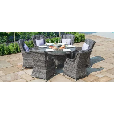 Victoria 6 Seat High Back Round Dining  - 3