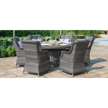 Victoria 6 Seat High Back Round Dining