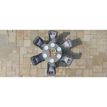 Victoria 6 Seat High Back Round Dining  - 10