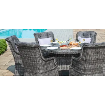 Victoria 6 Seat High Back Round Dining  - 12