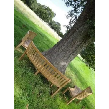 Contour teak bench FSC Certified