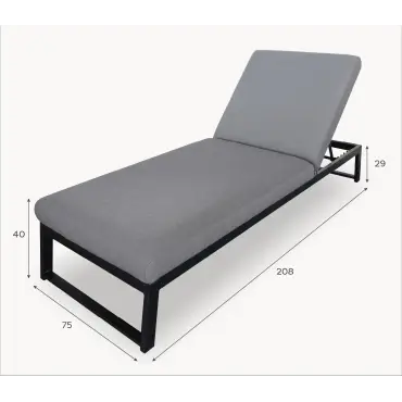 Dani Fabric Aluminium Sun Lounger