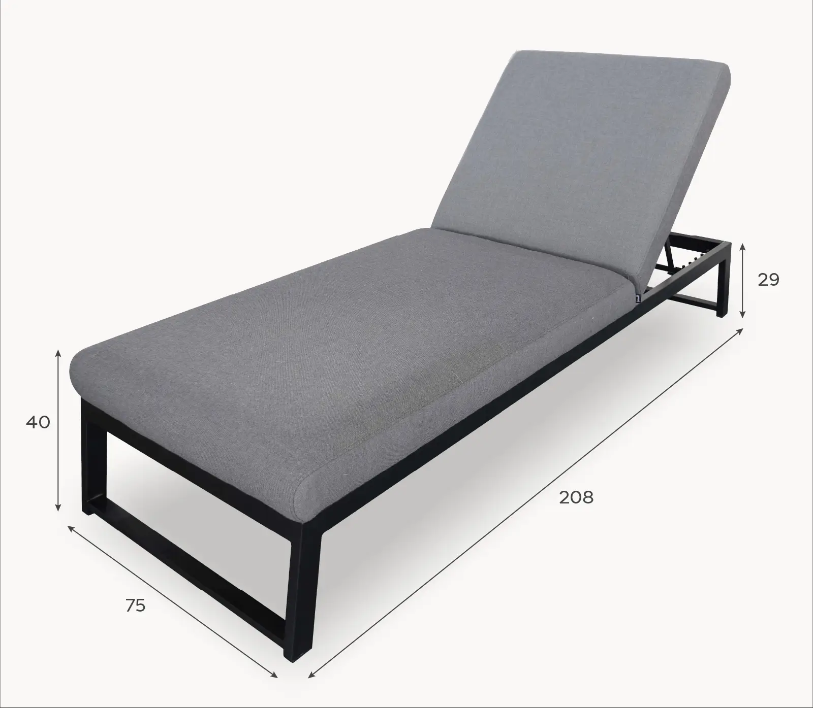 Dani Fabric Aluminium Sun Lounger