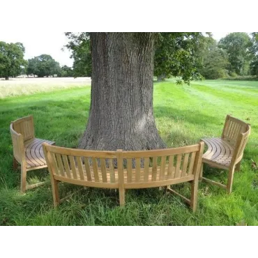 Contour teak bench FSC Certified