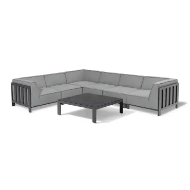 Ibiza Medium Corner Sofa Set Square Coffee Table
