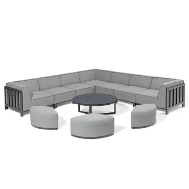 Ibiza Large Corner Sofa Set Round Coffee Table
