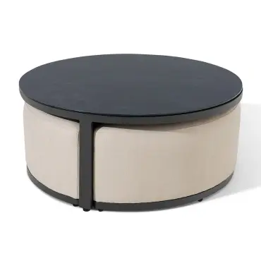Ibiza U Shape Sofa Set & round Coffee Table