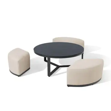 Ibiza U Shape Sofa Set & round Coffee Table