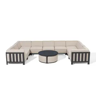 Ibiza U Shape Sofa Set & round Coffee Table