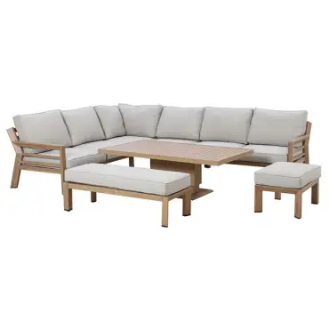 New York Corner Dining Set with Rising Table