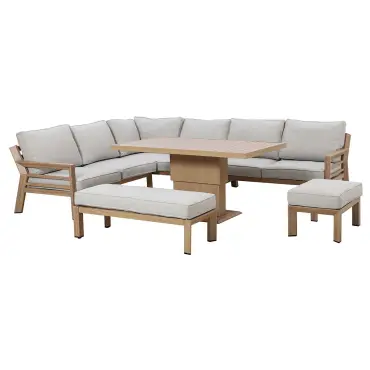 New York Corner Dining Set With Rising Table