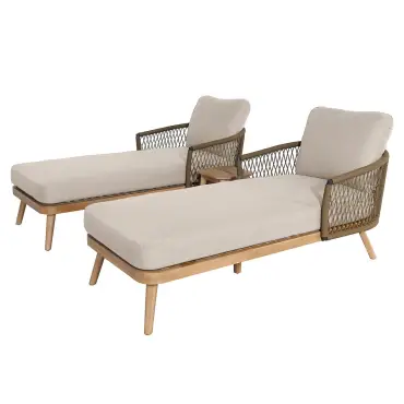 Bali Rope Weave Double Sunlounger Set