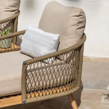 Bali Rope Weave Double Sunlounger Set