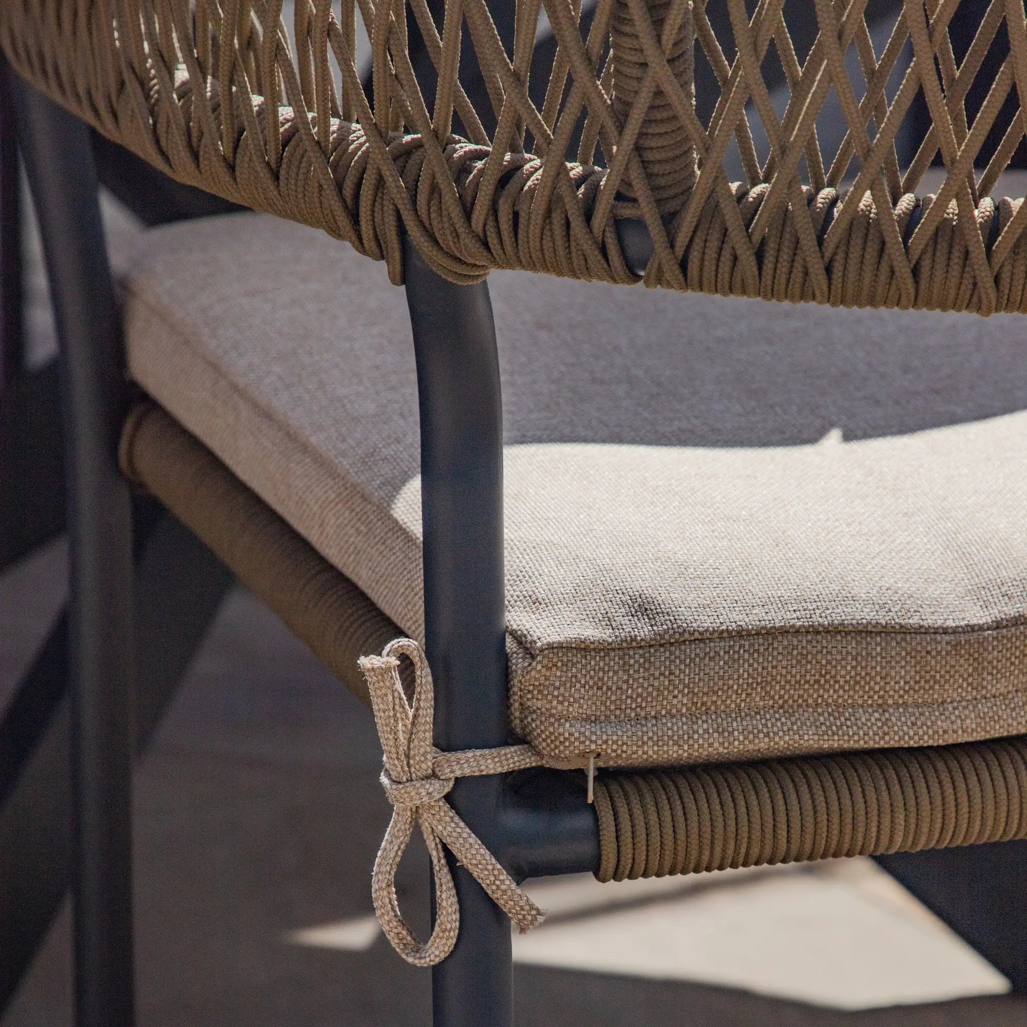 Bali Rope Weave 6 Seat Round Dining Set
