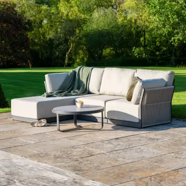 Jude Rope Aluminium 3 Seater Right Handed Chaise Sofa