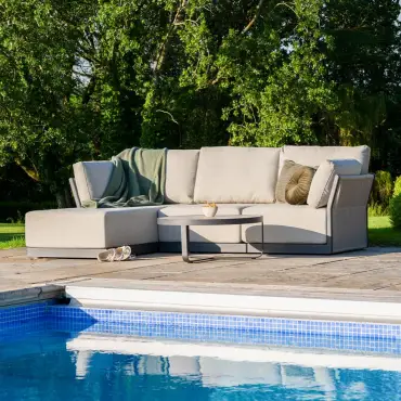 Jude Rope Aluminium 3 Seater Right Handed Chaise Sofa