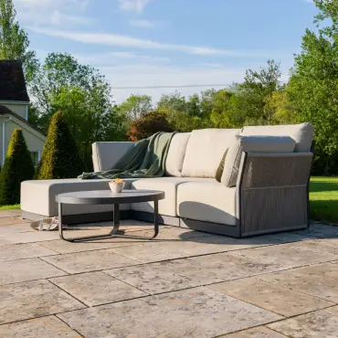 Jude Rope Aluminium 3 Seater Right Handed Chaise Sofa