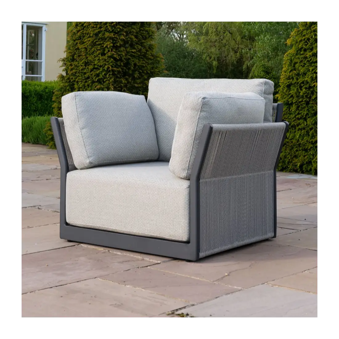 Jude Rope Aluminium Lounging Armchair