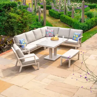 Vogue Corner Sofa Set - Rising Table, Armchair & Bench