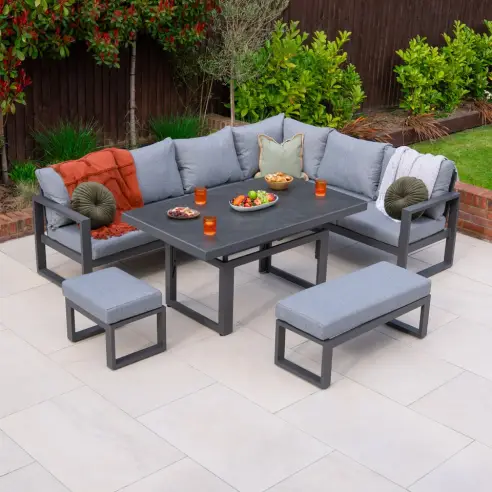 Maxwell L-Shape Corner Lounge Dining & Rising Table Maxwell L-Shape Corner Lounge Dining & Rising Table