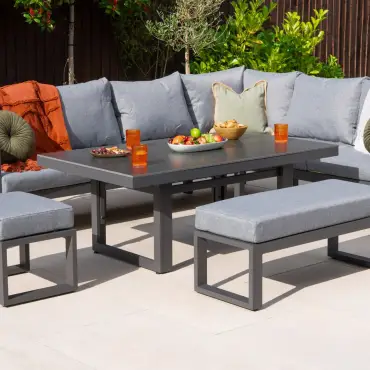 Maxwell L-Shape Corner Lounge Dining & Rising Table