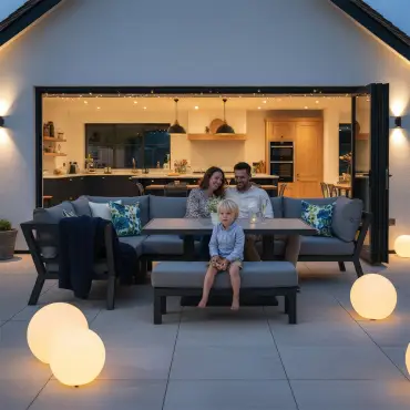 Emerson L-Shaped Aluminium Dining with Bench & Rising Table