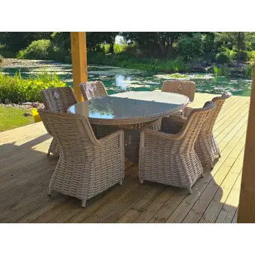 Fiji Oval 6 Chair Set