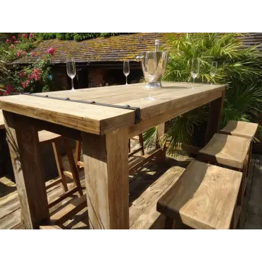 Reclaimed Teak Bar Stoolx X4