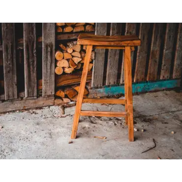 Reclaimed Teak Bar Stoolx X4