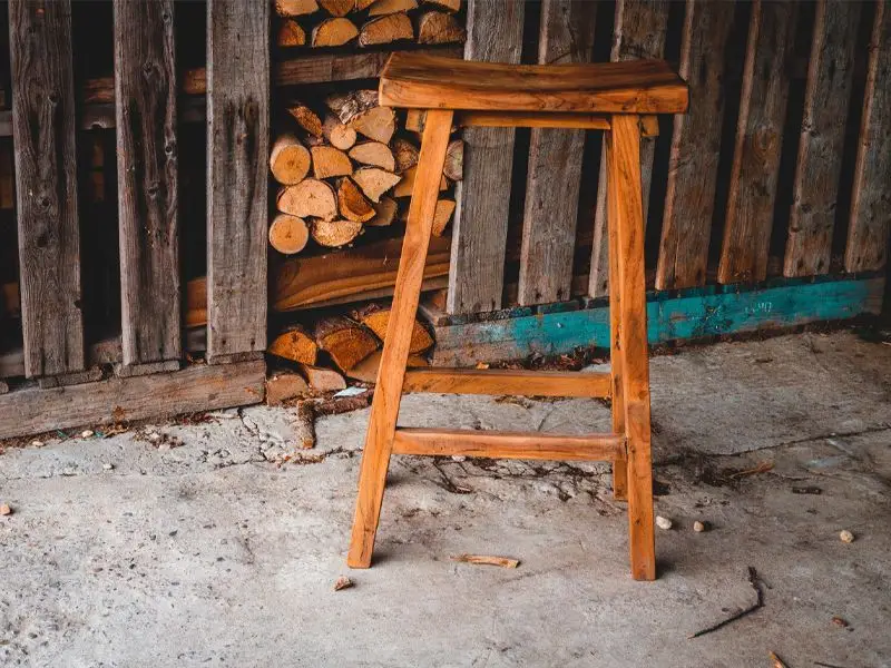 Reclaimed Teak Bar Stool x4