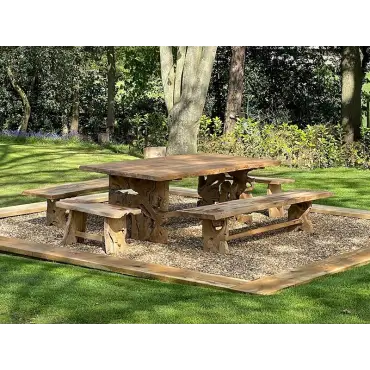 Nature Teak Bench Set 3m
