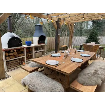 Nature Teak Bench Set 3m