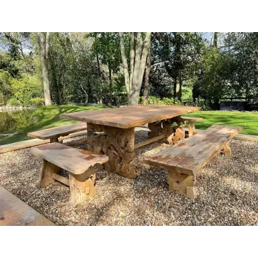 Nature Teak Bench Set 3m