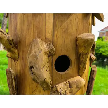 Teak Bird House | Large