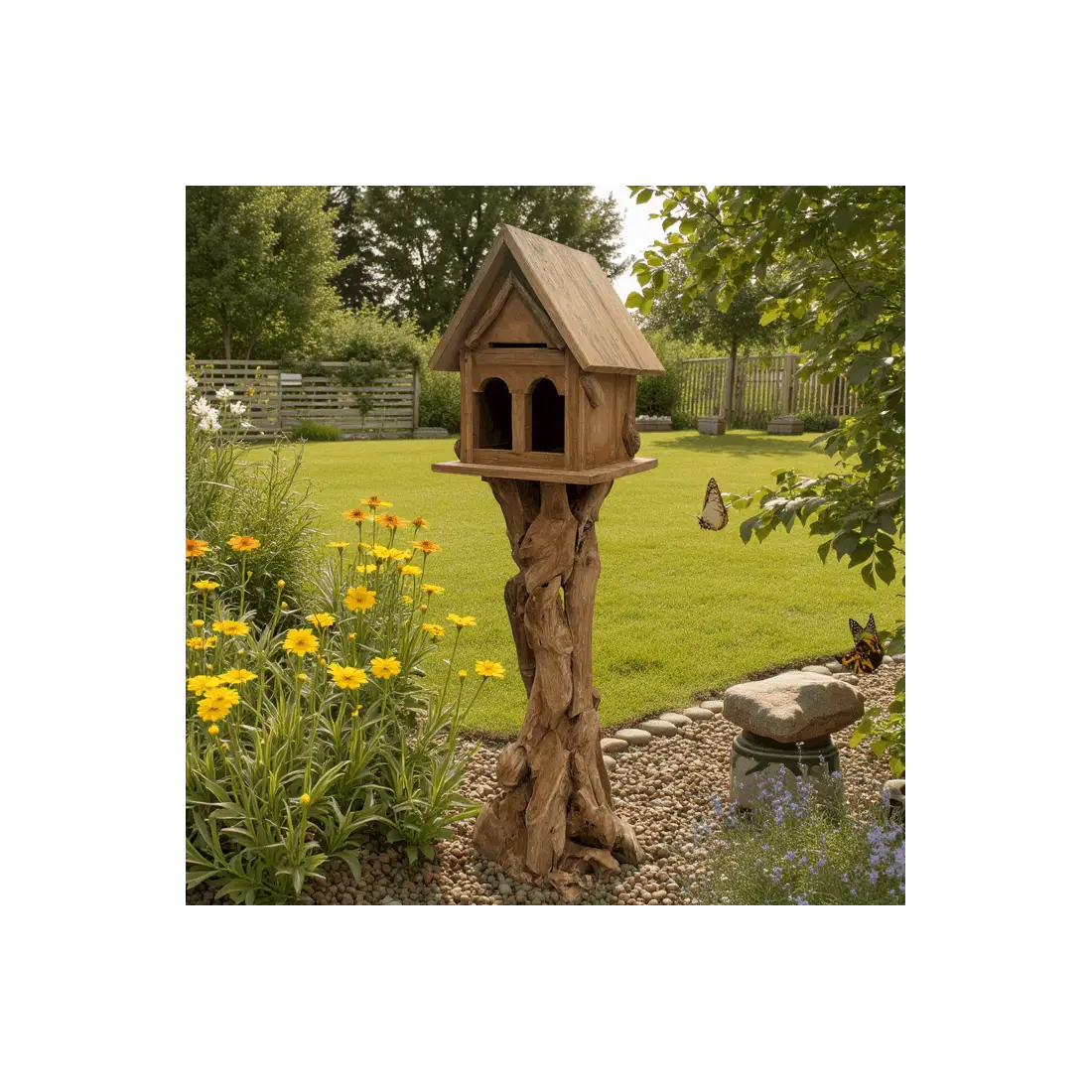 Teak Bird House | Medium