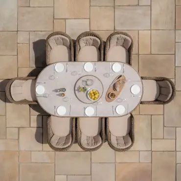 Winchester Rattan garden furniture 8 Seat Oval